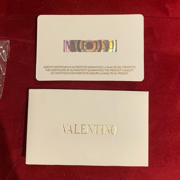 Valentino Cat-Eye Sunglasses Red Black Gold w Case main image 12
